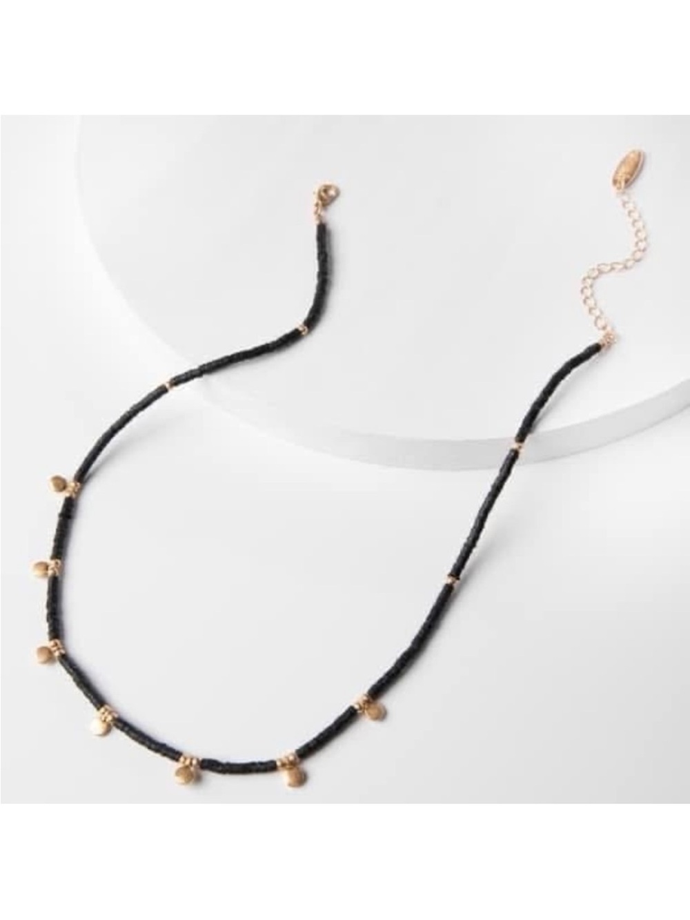 NEW Black and Gold Beaded Necklace